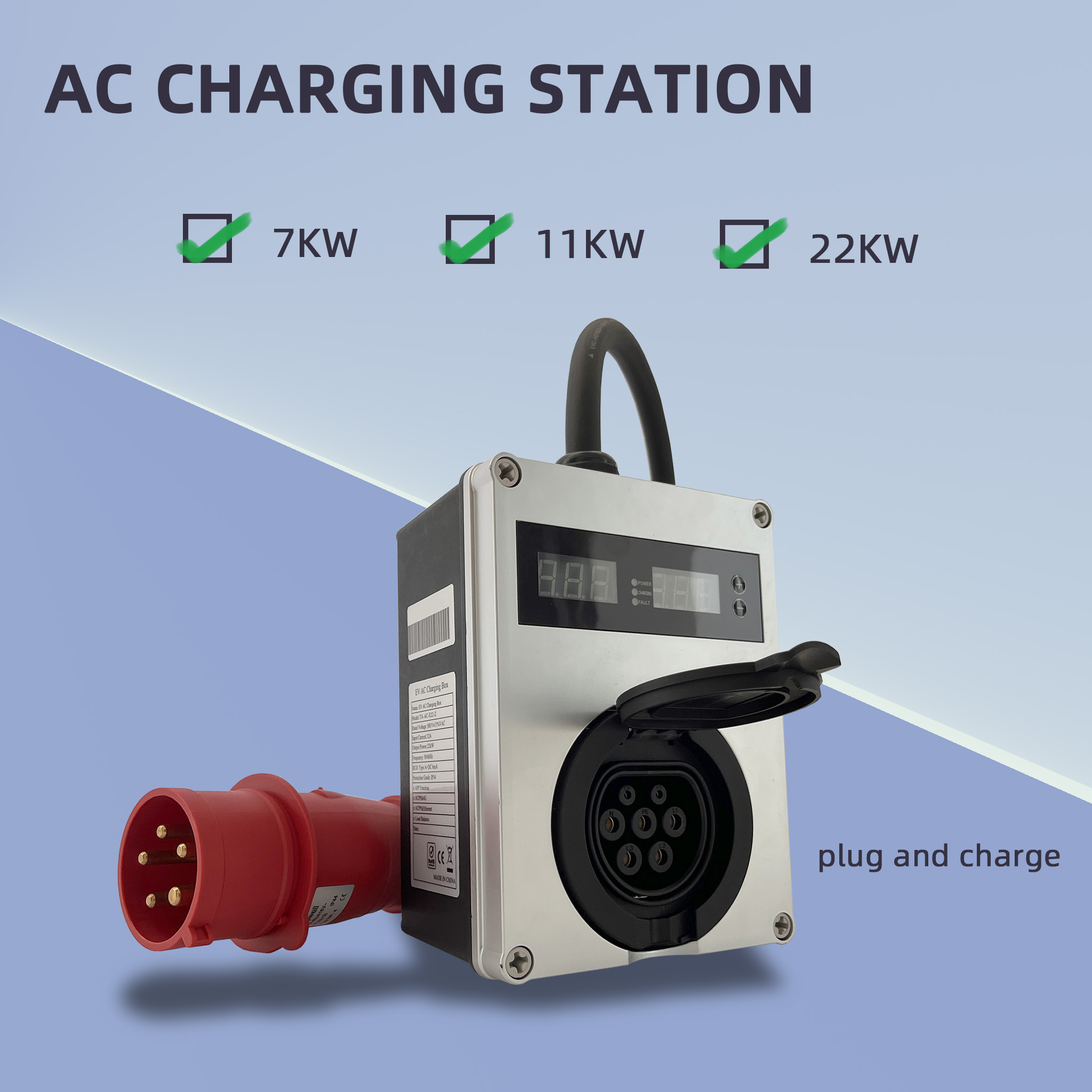 Nieuwe Tary EV AC draagbare op - Type 2 Portable Ev Charger 11Kw Cee recensie en prijs